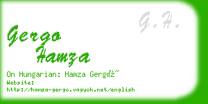 gergo hamza business card